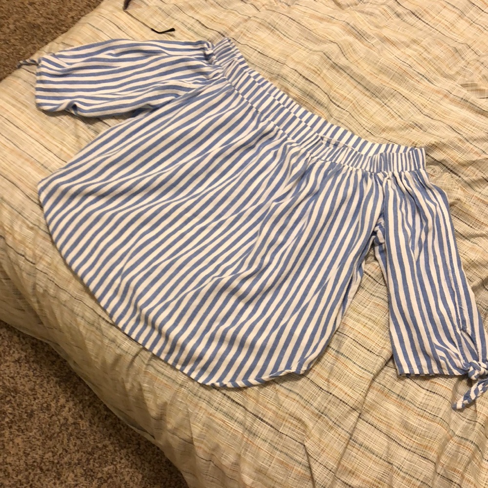 Old Navy Striped Off the Shoulder Top